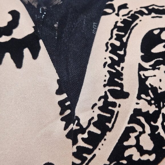 Valentines Elegant Classy En Focus Studio Womens Sleeveless Midi Dress Black Bei - Picture 6 of 16